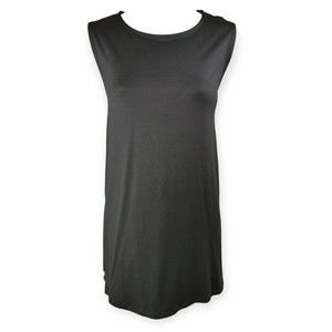 Eileen Fisher Black Tunic Tank Top Soft Stretch Lyocell Sleeveless M